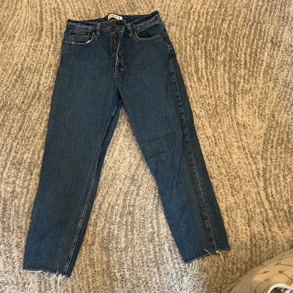 Abercombie & fitch curve love high rise straight jeans, size 29 - Picture 1 of 5